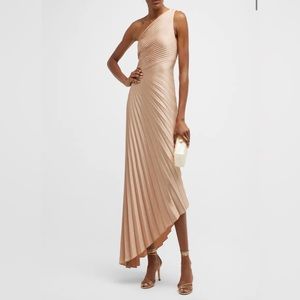 A.L.C.
Delfina Pleated Long Asymmetric One-Shoulder Dress